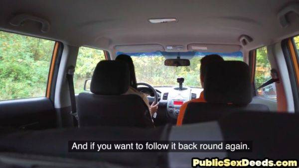 Public ebony driving student got banged in the backseat - txxx.com on poweredporn.com