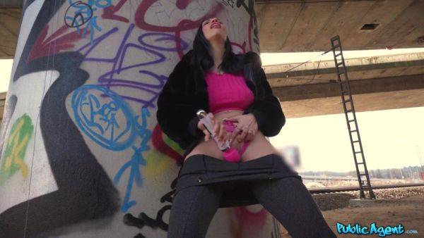 Brunette MILF gagged and fucked in public POV by a random hunk - xbabe.com on poweredporn.com