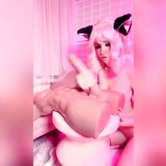 Belle Delphine - Pink Kitten Doll Riding - drtuber.com on poweredporn.com