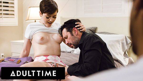 ADULT TIME - Teenage Slut Jade Valentine Lets Her Cuck BF Watch Teacher Tommy Pistol EAT HER PUSSY! - txxx.com on poweredporn.com