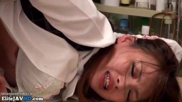 She is being touched and taken off, fingers are inserted in and out of her panties, and she is being cunniled. - senzuri.tube on poweredporn.com