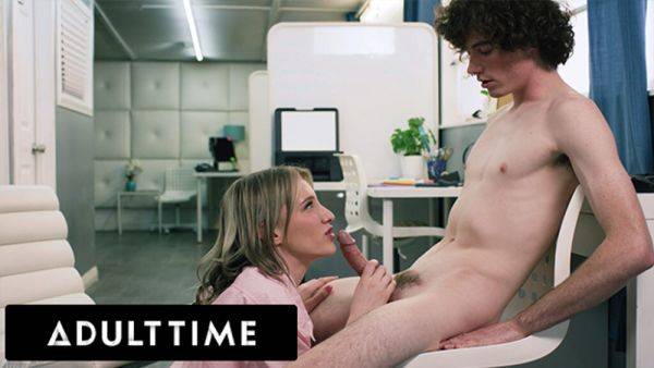 ADULT TIME - Slutty Teen Melody Marks Convinces BF To Fuck Her AT WORK! Stepdad Is Down The Hall! - txxx.com on poweredporn.com