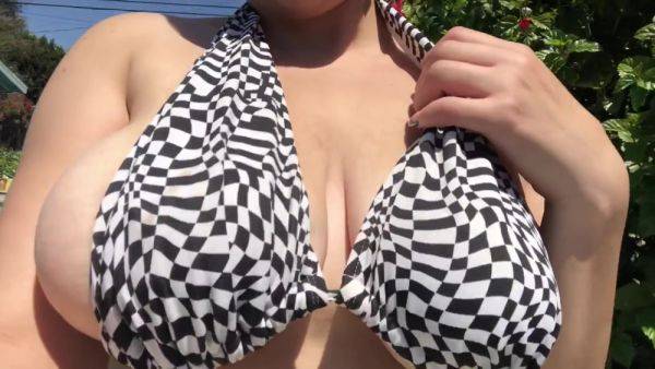 Playing With My Huge Natural Tits 19 Yo - upornia.com - Russia on poweredporn.com