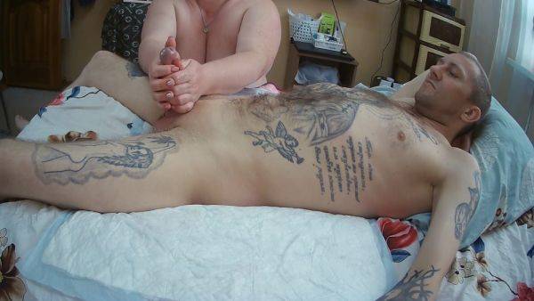 Stepmother-in-law Massages Cock With Balls And Plays With Sperm - upornia.com on poweredporn.com