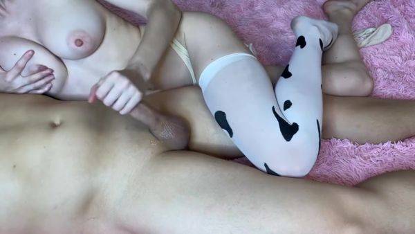 Slim Sonya In White Girl Jerks Off Her Boyfriend Before B - hclips.com on poweredporn.com