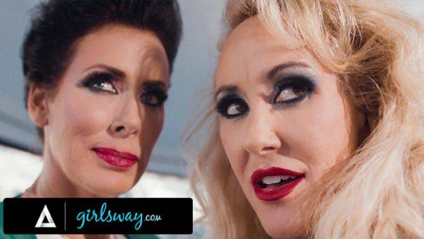 GIRLSWAY - MILF Rivals Brandi Love & Reagan Foxx Scare Coworkers So They Can Fuck In Meeting Room - txxx.com on poweredporn.com