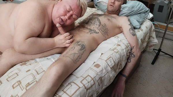 Stepmother-in-law Massages A Penis With Her Hands Makes A Deep Blowjob And Gets A Big Cumshot - upornia.com - Russia on poweredporn.com