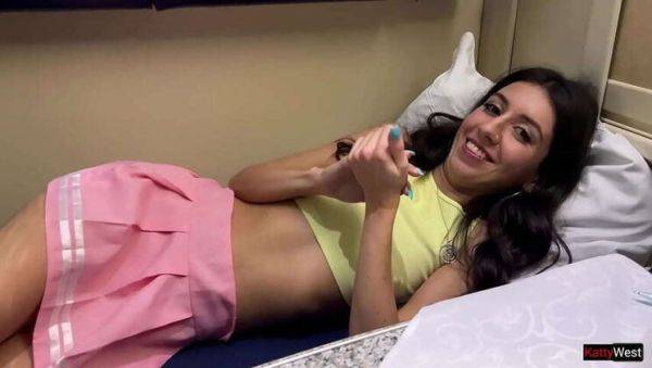 Sexy girl loses card game on train: POV ride! - porntry.com on poweredporn.com