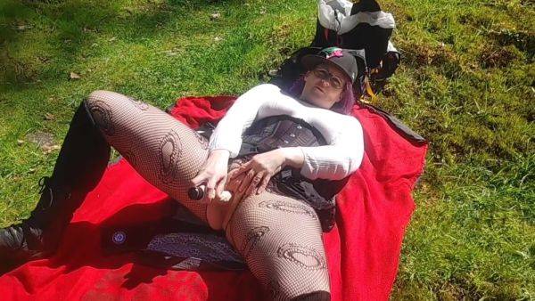 Gets Horny Hiking Outside Dildo Fucks Herself Until She - upornia.com on poweredporn.com