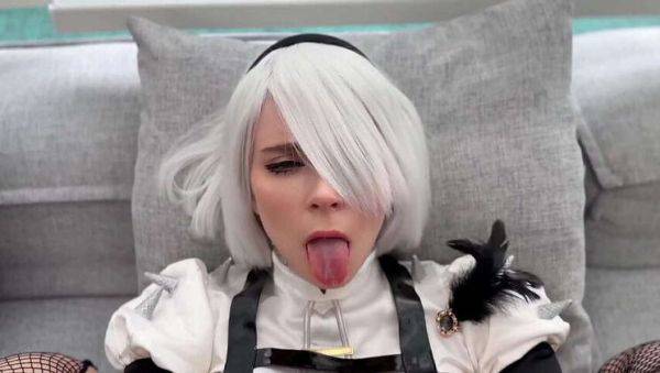Sweetie Fox as 2B from NieR: Automata Gets Her Tight Pussy Fucked Every Which Way & Cum On Her Face - Amateur Cosplay - veryfreeporn.com on poweredporn.com