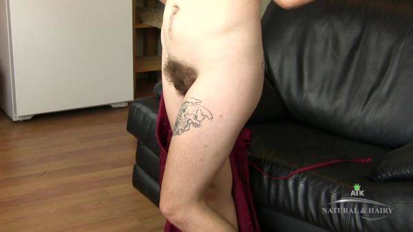 Velma Gets Chatty With Us As She Gets Naked On The Couch, Exposing Her Hairy Goods - hotmovs.com on poweredporn.com