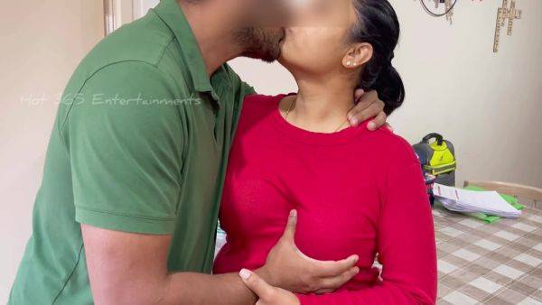 Stepdaughter - Romantic Deep Kissing, Handjob And Nipple Play With Horny Indian - desi-porntube.com - India on poweredporn.com