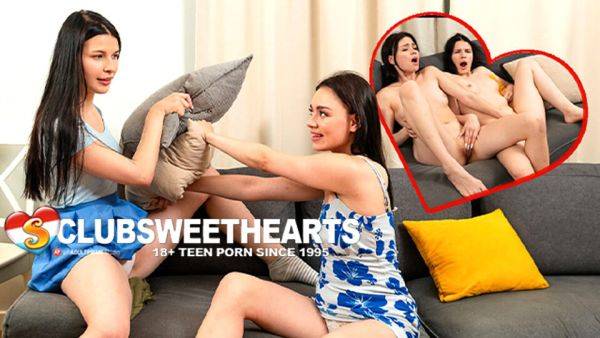Eva Murkovski and Cherry Wise Pillow Fights and Pussy Rubs for ClubSweethearts - txxx.com on poweredporn.com
