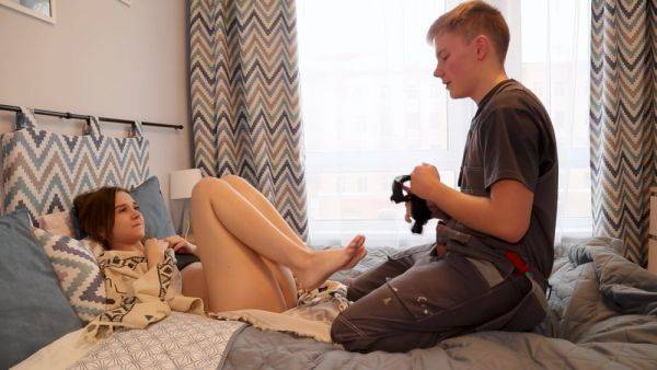 Cute Russian housewife is glad to thank young plumber for his effort - anysex.com - Russia on poweredporn.com