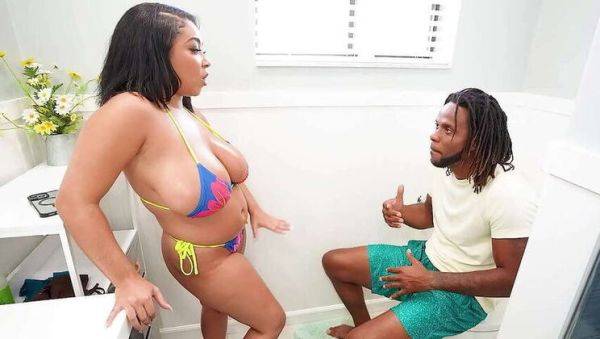 Stepbrother Caught Watching Stepsister's Shower Video - Black Ebony BBW Porn - xxxfiles.com on poweredporn.com