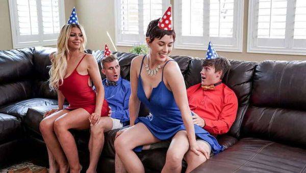 Two Step-Moms Plan an Unforgettable Birthday Surprise for Their Step-Sons: A Swapmilf Special - veryfreeporn.com on poweredporn.com