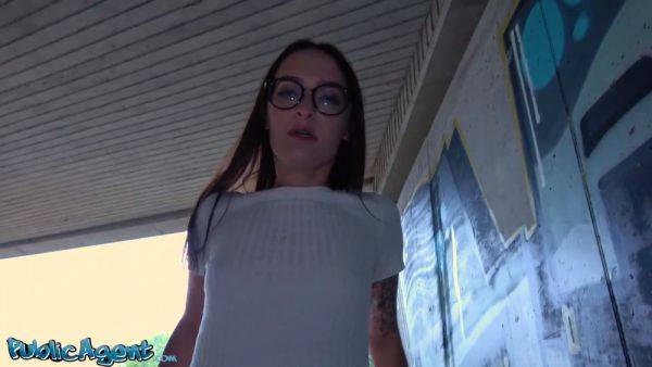 Tomas hyka & Sashasparrow get wild with a big cock under a public bridge - sexu.com on poweredporn.com