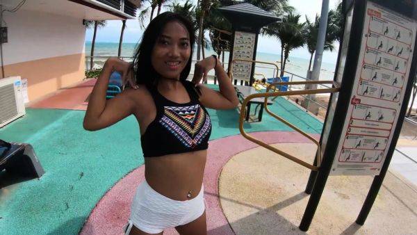 Thai teen squirting and rides a big cock - drtuber.com - Thailand on poweredporn.com