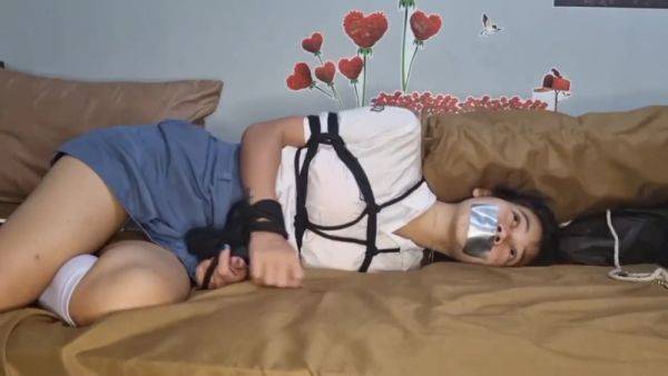Indo Tape Gag Bondage - hclips.com on poweredporn.com