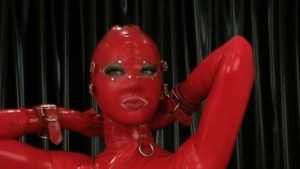 Red Latex Bondage Doll - hclips.com on poweredporn.com