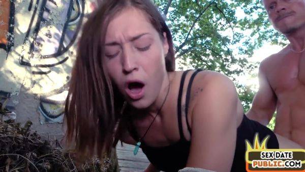 Public amateur babe pussyfucked outdoor on sex date - txxx.com on poweredporn.com