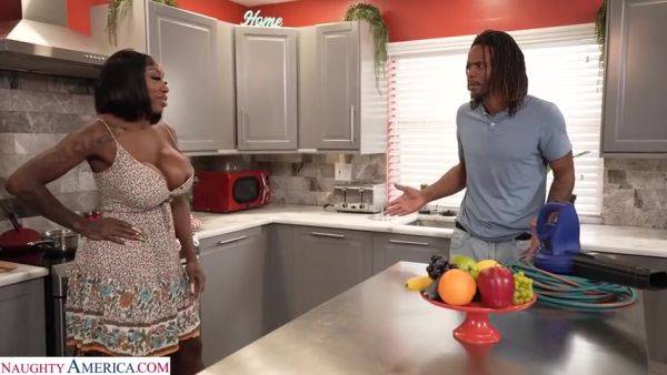 Busty Bad Girl Ebony Mystique Cheats On Husband With Big Cock Neighbor - videomanysex.com on poweredporn.com