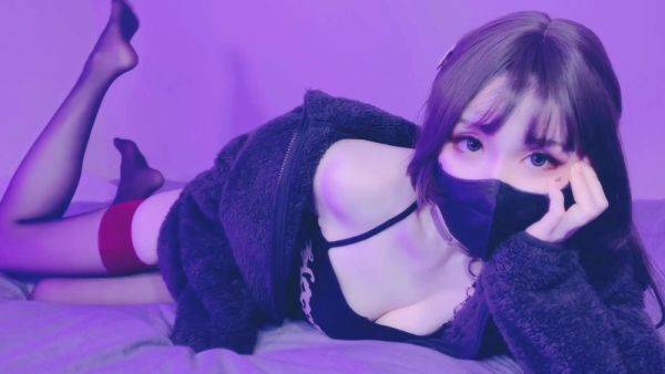 Hot Asian babe in black stockings spread her legs to let my dick enters her tight pussy - anysex.com - Japan on poweredporn.com