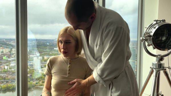 Sold His Girlfriend To A Rich Friend And Licked His Cum Off Her Pussy After - upornia.com on poweredporn.com