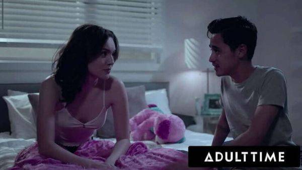 Stepsister's Boyfriend Gets to Fuck Tiny Brunette Freya Parker in Exchange for Sneaking Out - veryfreeporn.com on poweredporn.com