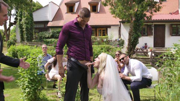 Aroused blonde bride turns wedding party in hard perversions - xbabe.com on poweredporn.com