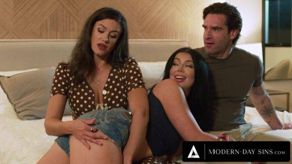 Horny milf and her hubby involve curvy student in their filthy play - anysex.com on poweredporn.com