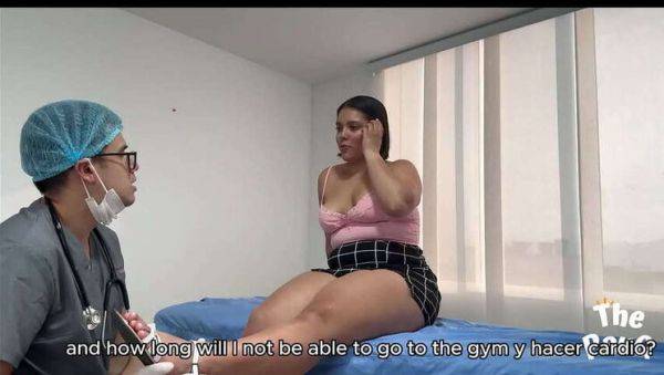 She attempted to deceive the medic with a claimed ankle pain, but the doctor gave her a hardcore creampie - xxxfiles.com on poweredporn.com