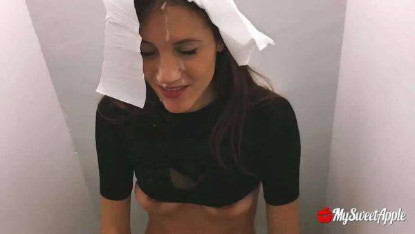 Amateur Couple's Steamy Bathroom Encounter - Sneaky and Horny MySweetApple and Paolo - veryfreeporn.com on poweredporn.com