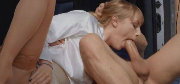 Busty News Reporter Is Screwed In The Van - inxxx.com on poweredporn.com