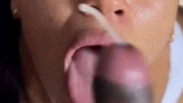 Intense Blowjob from Stepbrother's Massive Cock - Amateur Latina & Ebony Couple - NYSDEL - xxxfiles.com on poweredporn.com