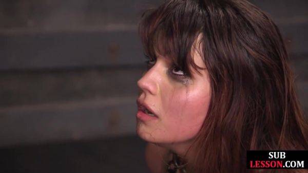 Sub slut whipped and fucked by master in BDSM lesson - hotmovs.com on poweredporn.com