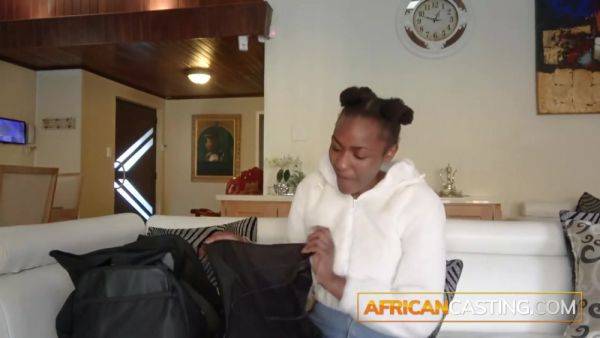 Teen ebony model fucks big white dick agent after bikini casting - hotmovs.com on poweredporn.com