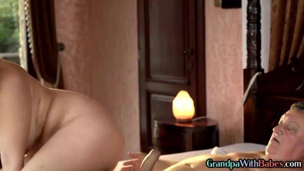 Perv grandpa passionate fuck 21yo bigtitted nympho babe - hotmovs.com on poweredporn.com