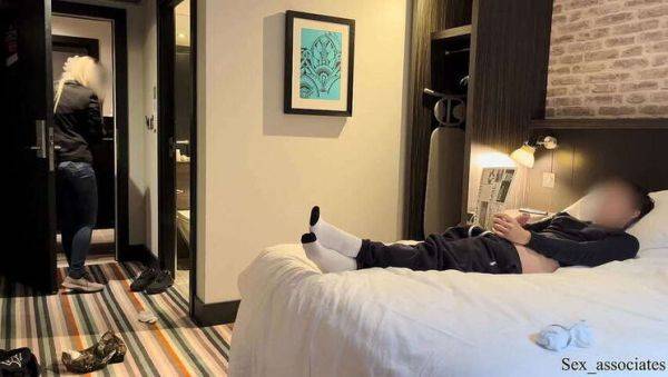 Hotel Dick Exposure: Sofie Lund Shocked by Otto Holm's Masturbation During Room Service - veryfreeporn.com on poweredporn.com