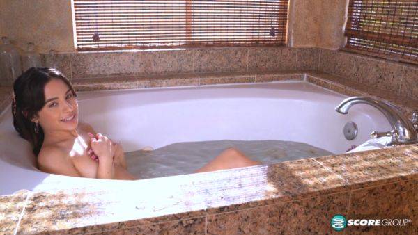 Big-dicked porn stud shows teenager Aria how good sex can be. - hotmovs.com on poweredporn.com