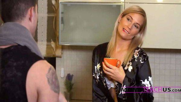 Blonde Step-mom Can't Resist My Muscles - porntry.com on poweredporn.com