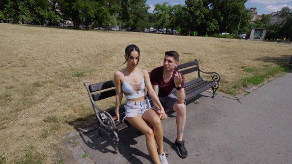 Slender brunette gets picked up and loudly fucked on cam - hellporno.com on poweredporn.com