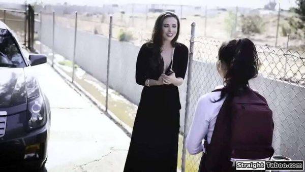 Teenager Gets Intense Hardcore Action from Couple - porntry.com on poweredporn.com