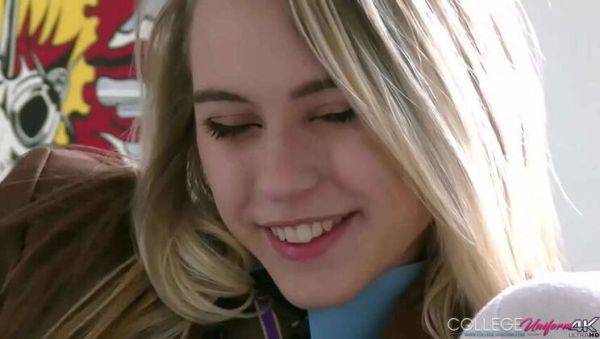 Young Girl Chloé Toy Has an Orgasm in Uniform - porntry.com on poweredporn.com