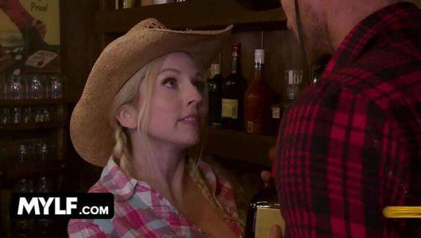 MILF Christie Stevens Rides Big-Cocked Cowboy in Saloon - Mylf Labs - veryfreeporn.com on poweredporn.com