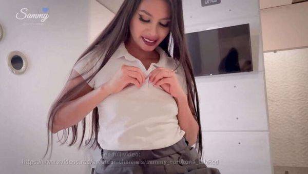 Slutty Sammy Deep Throats with Pleasure, Bravely Endures Intense Anal Sex & Savors Cock's Flavor from Her Ass to Her Mouth - porntry.com on poweredporn.com