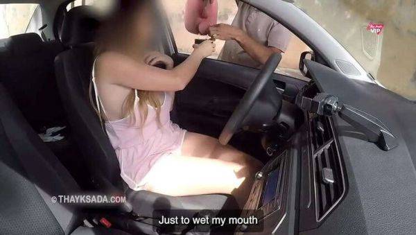 Thay Ksada, an exhibitionist MILF, lets a stranger grope her tits and eat her out in public - veryfreeporn.com on poweredporn.com