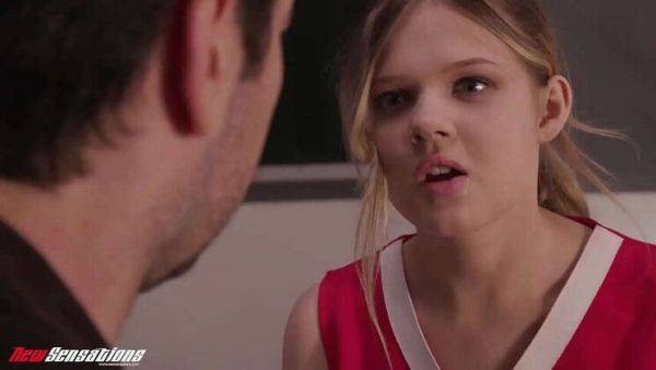 New Thrills: Blonde Teen Cheerleader's Crazy Cock Fixation (Coco Lovelock) - veryfreeporn.com on poweredporn.com