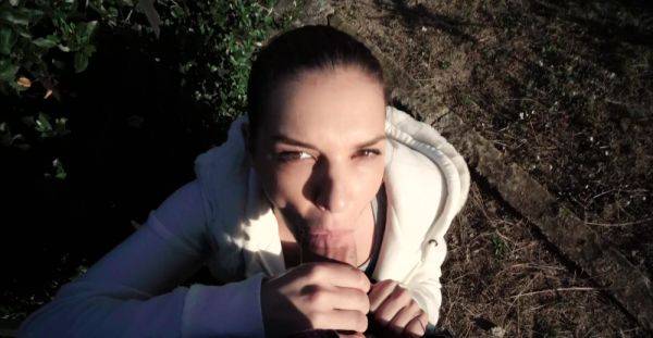 Aroused doll worships random man's dick for cash - alphaporno.com on poweredporn.com