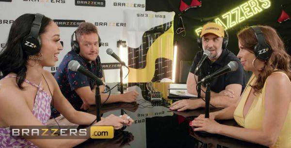 Podcast with Pornstars Alexis Tae and Alexis Fawx turns into Foursome! - anysex.com on poweredporn.com